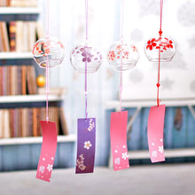 Load image into Gallery viewer, Sakura Japanese Wind Chimes | Glass Furin Flower Bells for Garden - 1 Pc