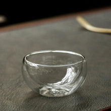 Load image into Gallery viewer, Double Layer Glass Gongfu Chinese Tea Set - 6 Pc