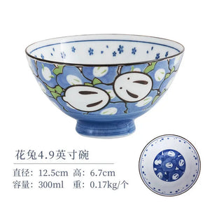 Cute Animal Japanese Ramen Bowls | Lucky Cat Small Ceramic Donburi - 1 Pc