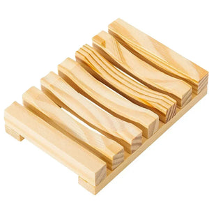 Bamboo Soap Saver | Bar Soap Holder Tray Dish with Drainage Holes - 1 Pc