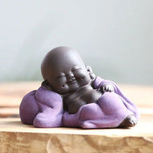 Load image into Gallery viewer, Cute Buddha Monk Tea Pet Figurine | Chinese Purple Clay Statue Figurine - 1 Pc