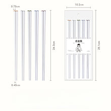 Load image into Gallery viewer, White Chopsticks Crystal Inspired | Luxury Chinese Tableware - 5 Pair Set