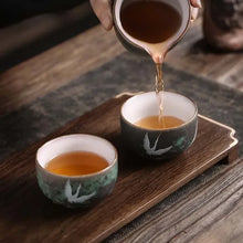 Load image into Gallery viewer, Flying Crane Japanese Tea Cups | Ceramic Animal Inspired Asian Drinkware - 1 Pc