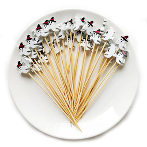 Halloween Fancy Toothpicks | Disposable Appetizer Cocktail Skewers - 100 Pc