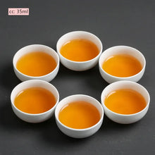 Load image into Gallery viewer, White Porcelain Chinese Tea Cup Set | 6 Pc, Wide &amp; Tall Options