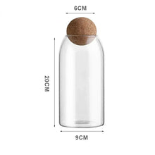 Load image into Gallery viewer, Glass Spice Jar Set with Ball Cork Lid | Coffee Tea Canister Storage