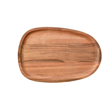 Load image into Gallery viewer, Oval Shapes Wooden Serving Tray | Large Solid Wood Dinner Plates - 1 Pc