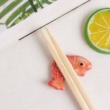 Load image into Gallery viewer, Cute Fish Ceramic Chopstick Rest | Animal Inspired Chopsticks Holder | 1 Pc