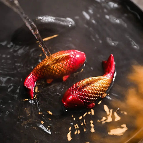 Koi Fish Color Changing Tea Pet | Chinese Gongfu Resin Figurine - 1 Pc