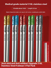 Load image into Gallery viewer, Color Fortune Metal Chopsticks | Stainless Steel Korean Table Set of 5/10 Pairs