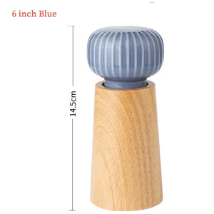 Modern Blue & White Ceramic Salt and Pepper Grinder  - 1 Pc