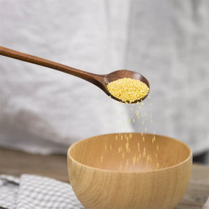 Long Handle Asian Soup Spoons | Natural Wooden Utensil - 1/2 Pc