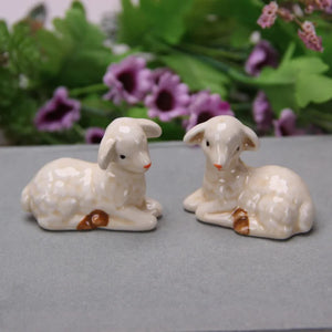 Ceramic Sheep Chopstick Rests | Cute White Animal Holder - 3 Pc Set