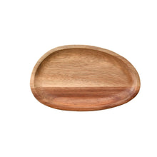 Load image into Gallery viewer, Oval Shapes Wooden Serving Tray | Large Solid Wood Dinner Plates - 1 Pc