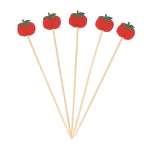 Load image into Gallery viewer, Red Tomato Fancy Toothpicks | Farm Harvest Decorative Sticks - 100Pcs