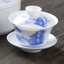 Load image into Gallery viewer, Bone China Gaiwan | White Porcelain Teapot Cup Set - 1 Pc