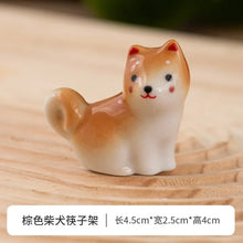 Load image into Gallery viewer, Cute Shiba Inu Chopsticks Holder | Japanese Dog Ceramic Chopstick Rest - 1 Pc