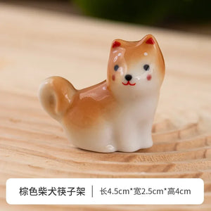 Cute Shiba Inu Chopsticks Holder | Japanese Dog Ceramic Chopstick Rest - 1 Pc