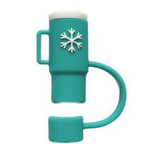 Load image into Gallery viewer, Winter Snowflake Drinks Straw Covers | Tumblr Toppers Caps - 1 Pc