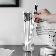 Load image into Gallery viewer, White Polka Dot Ceramic Chopsticks | Luxury Chinese Spotted Set - 2/4 Pairs