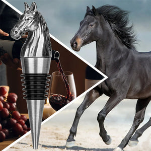 Horse Metal Wine Bottle Stoppers | Dog Squirrel Decorative Caps - 1 Pc