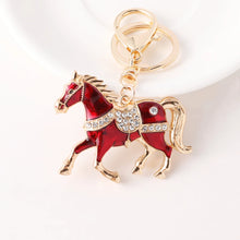 Load image into Gallery viewer, 2026 Year of Horse Red Crystal Keychain - Set of 3