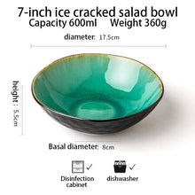 Load image into Gallery viewer, Green Ceramic Ramen Bowl | Japanese Noodle Soup Rice Donburi Bowls - 1 Pc