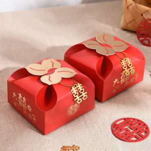 Chinese Paper Gift Boxes | Wedding Decor Guest Favors - 50 Pc Set