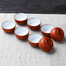 Load image into Gallery viewer, Authentic Yixing Purple Clay Tea Cup for Chinese Gong Fu Tea - 8 Pc Set