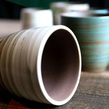 Load image into Gallery viewer, Japanese Yunomi Tea Cup | Crackle Glaze Stoneware, Hand-Painted 230 ml