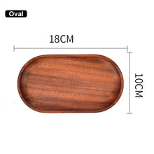 Load image into Gallery viewer, Small Walnut Wooden Serving Tray | Cute Wood Platters for Tea Food - 1 Pc