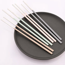 Load image into Gallery viewer, Matte Pastel Stainless Steel Korean Metal Chopsticks | Green Pink Gray Brown - 10 pairs