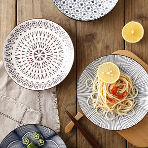 Modern Japanese Dinner Plates | Colorful Ceramic Small Plate - 1 Pc