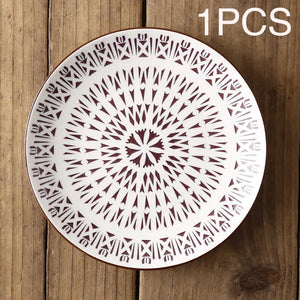 Modern Japanese Dinner Plates | Colorful Ceramic Small Plate - 1 Pc