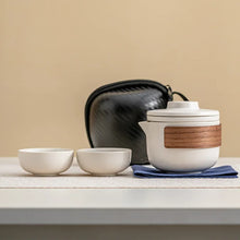 Load image into Gallery viewer, Ceramic Travel Chinese Tea Set | Small Portable Pot Cups Gift
