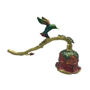 Hummingbird Rose Antique Candle Snuffer | Wick Extinguisher - 1 Pc