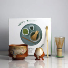 Load image into Gallery viewer, Vintage Matcha Set | Ceramic Spout Bowl Whisk Bamboo Chasen Tea Ceremony