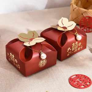 Chinese Paper Gift Boxes | Wedding Decor Guest Favors - 50 Pc Set