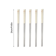 Load image into Gallery viewer, Cute Colorful Animal Korean Metal Chopsticks for Family Kids | 5 Pair Set