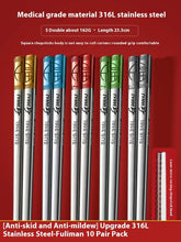 Load image into Gallery viewer, Color Fortune Metal Chopsticks | Stainless Steel Korean Table Set of 5/10 Pairs
