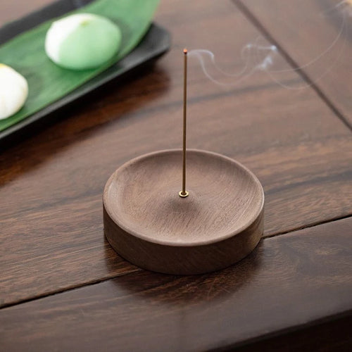 Circle Wooden Incense Holder | Portable Stick Burner - 1 PC