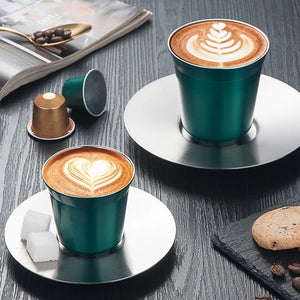 Stainless Steel Espresso Cups | Double Wall Insulated Coffee Mug - 1 Pc