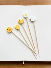 Load image into Gallery viewer, Yellow Duck Fancy Toothpicks | Easter Decorative Fruit Skewers - 20 Pc