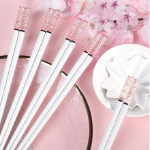 Load image into Gallery viewer, Amber Sakura Japanese Pink Cute Chopsticks | Floral Cherry Blossom with Antibacterial Anti-Slip 1 Pc