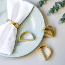 Load image into Gallery viewer, Brushed Gold Napkin Rings | Dinner Party Cloth Cuff Holder