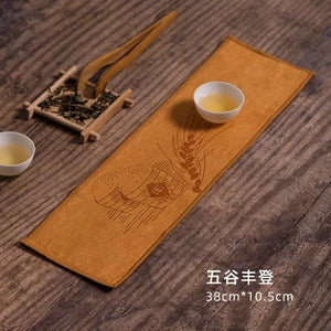 Rectangular Tea Towel | Absorbent Thick Kitchen Dish Cloth for Tea Ceremony - 1 Pc