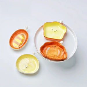 Cute Bread Pastry Sauce Dish | Soy Seasoning Dipping Bowl - 1 Pc