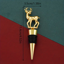 Load image into Gallery viewer, Gold Elk Wine Bottle Stoppers | Decorative Metal Preserver Cap - 1 pc