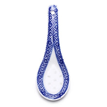 Load image into Gallery viewer, Traditional Blue and White Ceramic Pattern Chinese Soup Spoon for Porridge | 5pcs