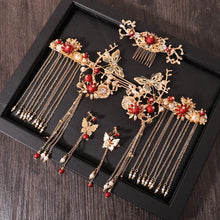 Load image into Gallery viewer, Ornate Chinese Bridal Hair Pins | Decorative Headdress Jewelry - 1 Set